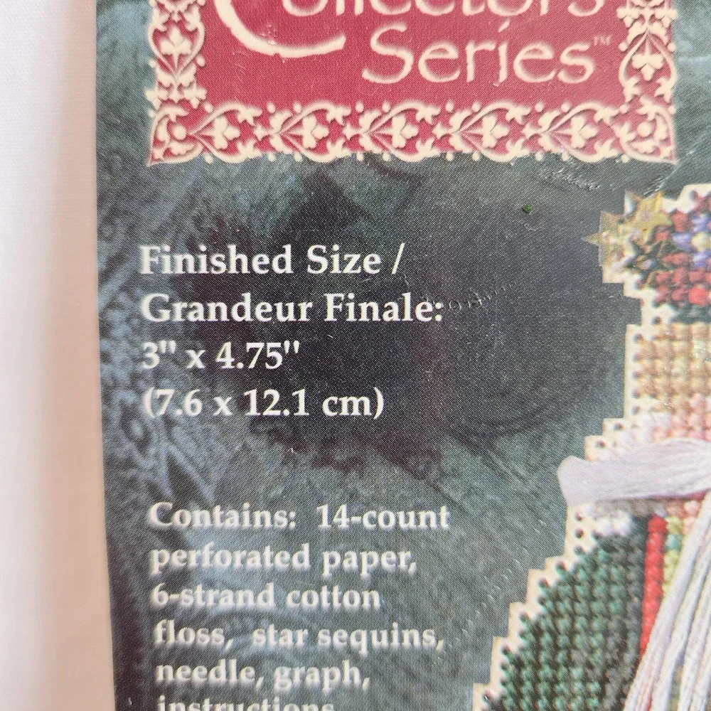 NIP Janlynn Counted Cross Stitch Kit St. Nick Vintage Christmas Ornament‎ 93-329